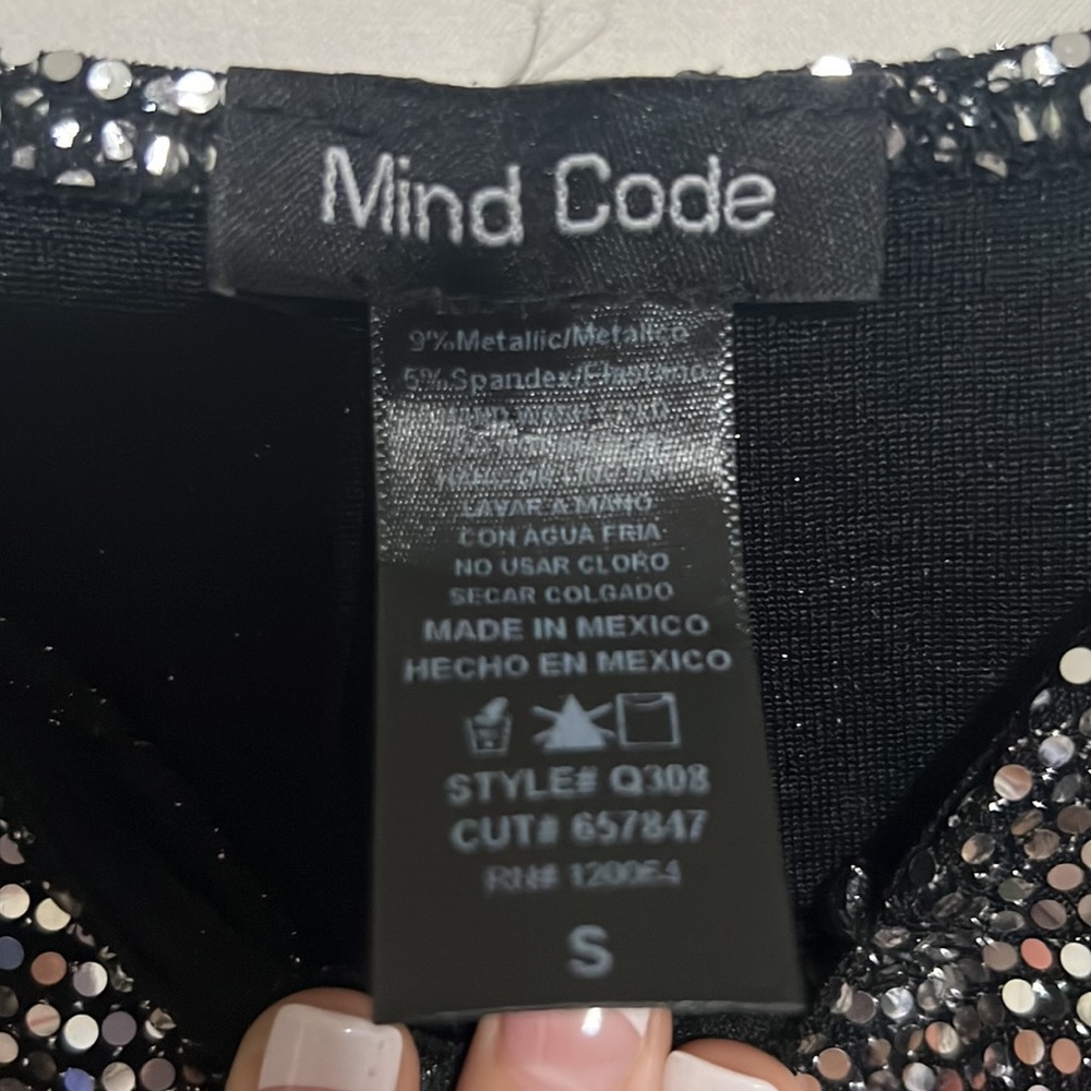 Mind Code Silver Sequin Bodycon Dress - image 3